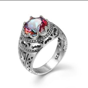 Gorgeous Crown Setting 925 Sterling Silver-Sz 6&7